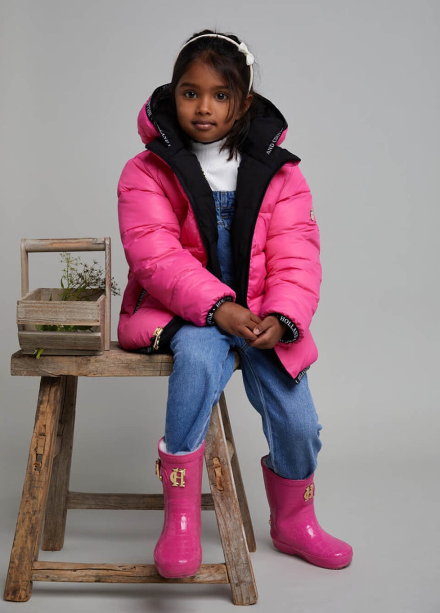 Holland Cooper Little Wellie Junior - Lollipop Pink