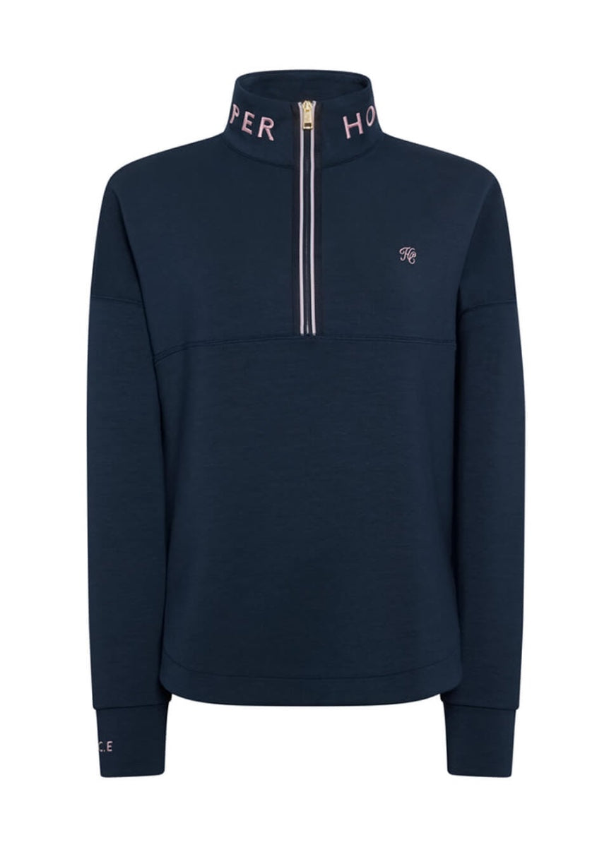 Holland Cooper Windsor Quarter Zip Sweat - Ink Navy