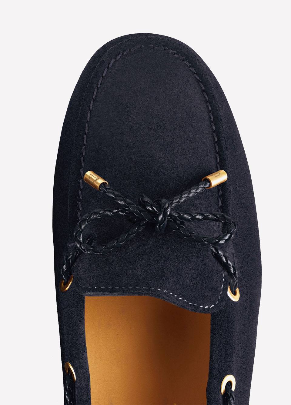 Fairfax & Favor Ladies Suede Henley Driving Shoe - Navy