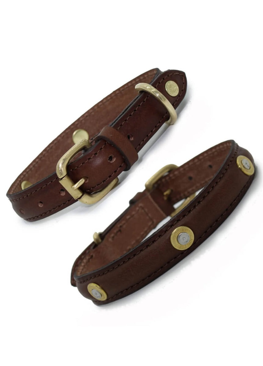 Hicks & Hides Stanway Multi Field Dog Collar - Brown