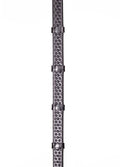 Henry James BioThane Hybrid Rubber Reins with Leather Stoppers - Black