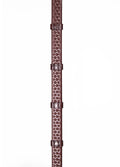 Henry James BioThane Hybrid Rubber Reins with Leather Stoppers - Havana