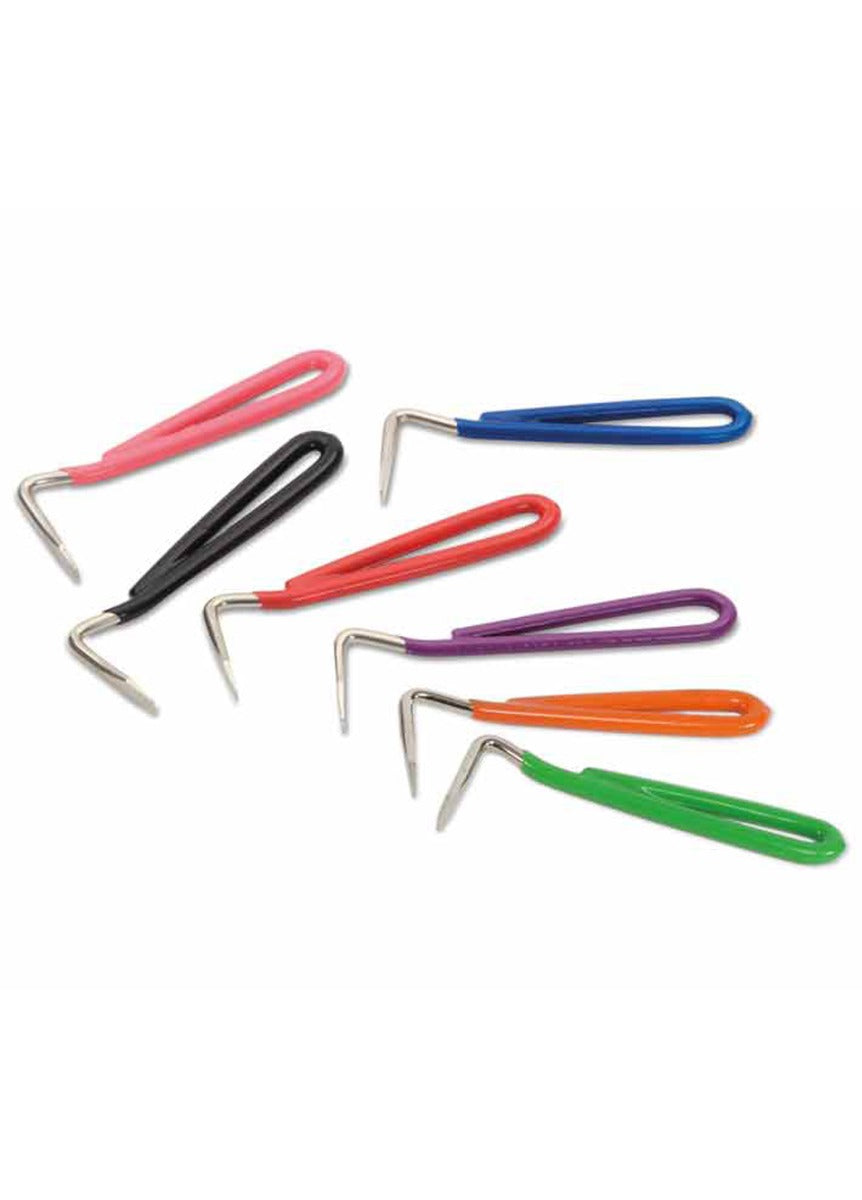 Shires EZI-GROOM Vinyl Coated Hoof Pick - Lime Green