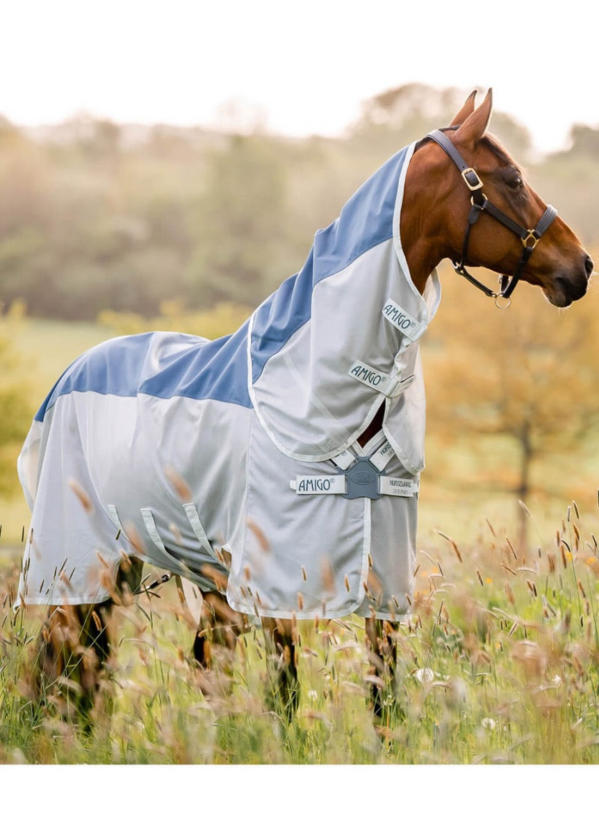 Amigo AmECO Combi Fly Rug - Teal/Grey