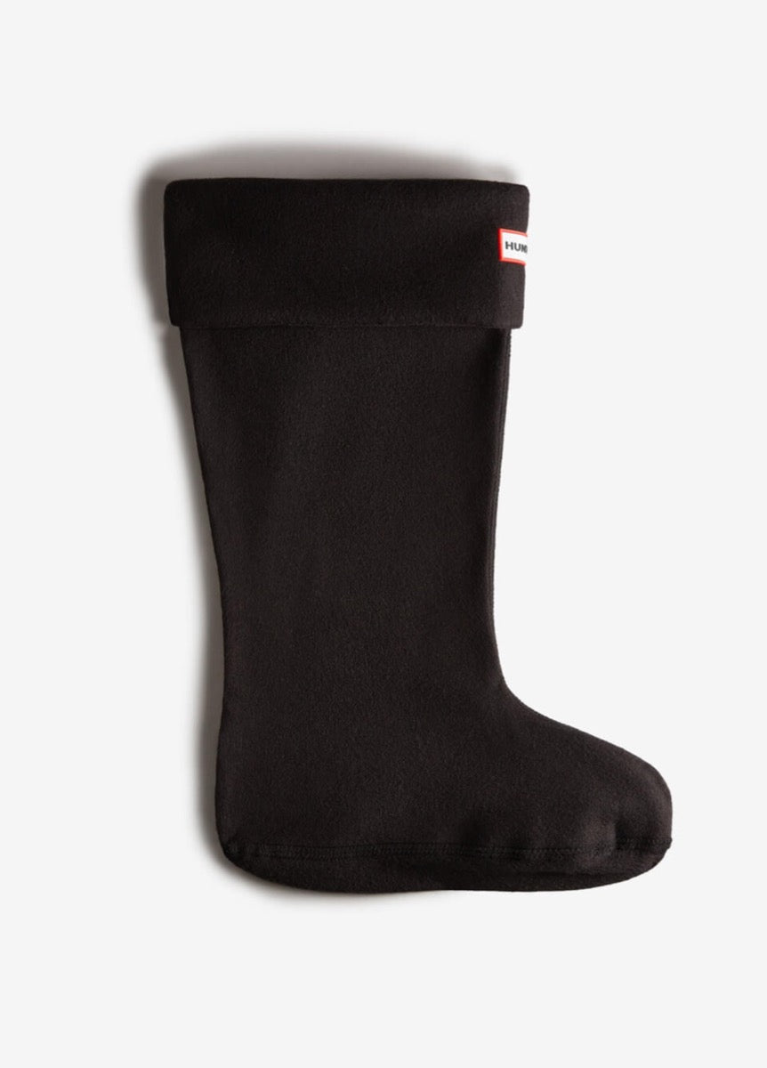 Hunter Recycled Fleece Tall Boot Sock - Black