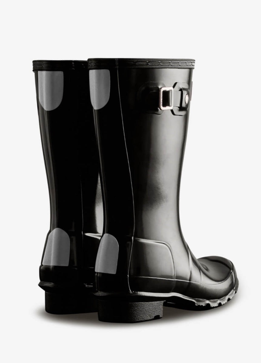 Childs Hunter Gloss Wellingtons - Black