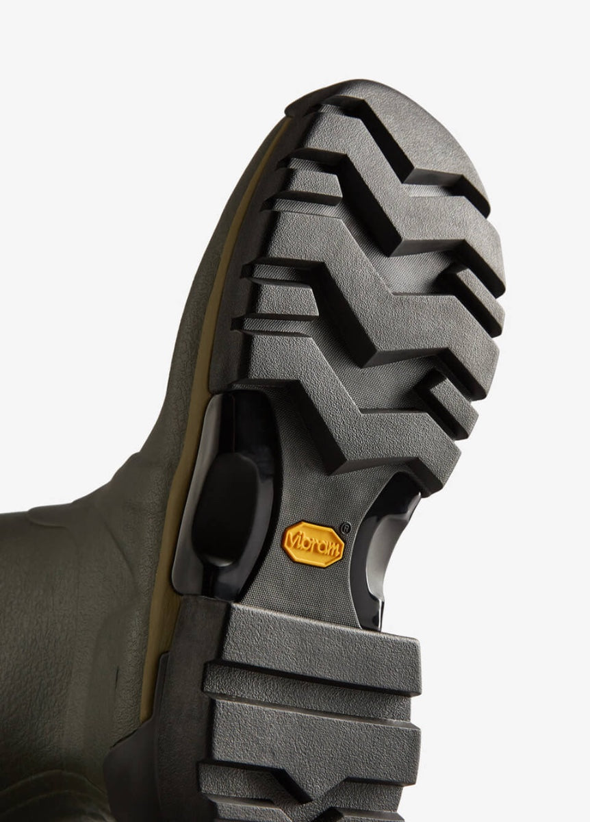 Hunter Mens Balmoral Neoprene Tech Sole Wellingtons - Dark Olive