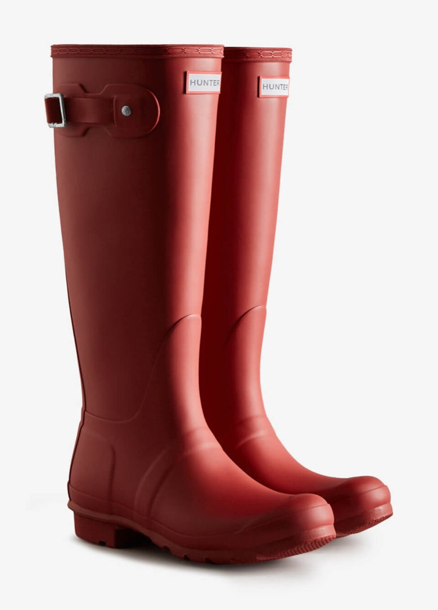 Hunter Womens Original Tall Wellingtons - Military Red