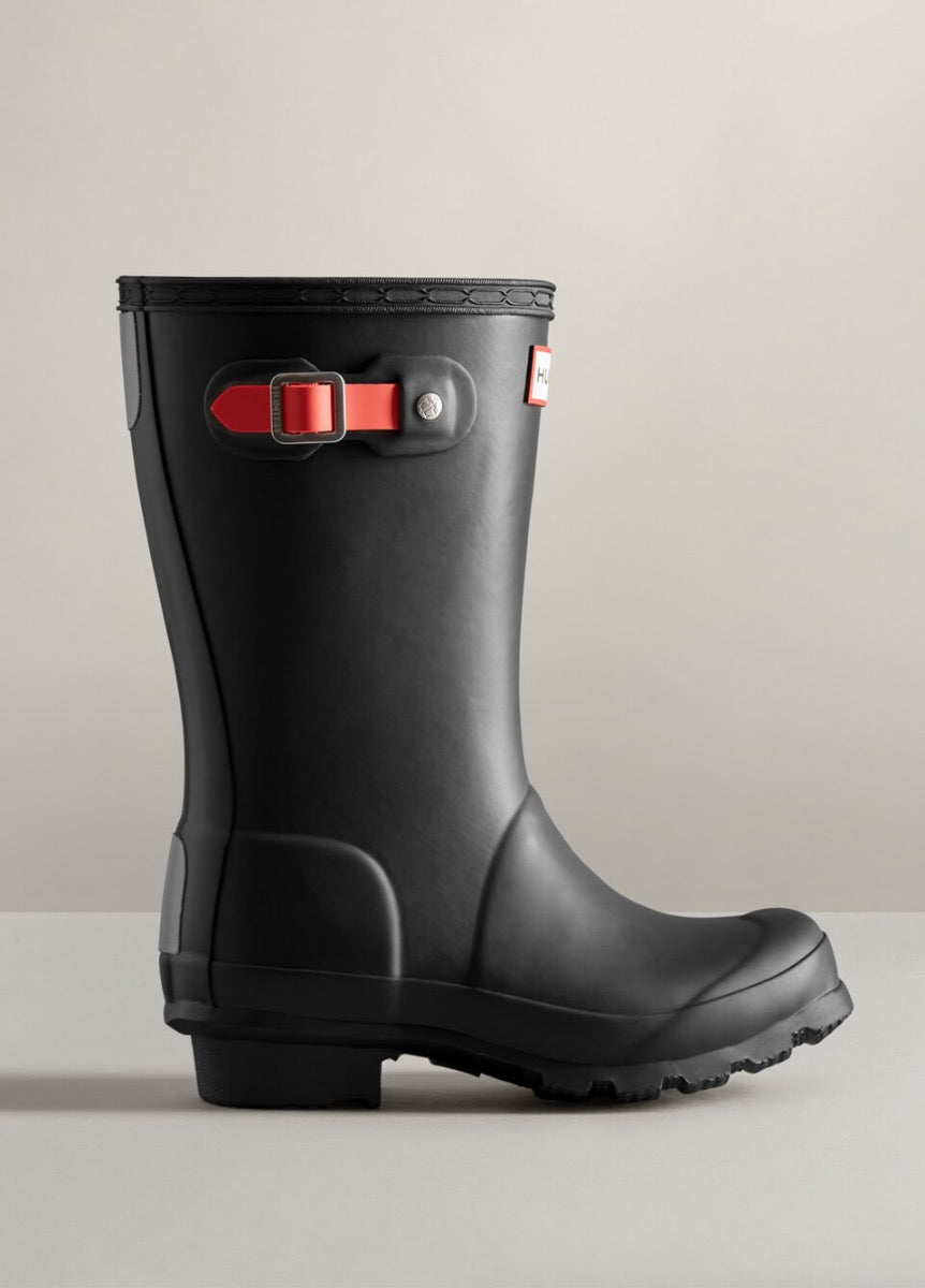Childs Hunter Insulated Wellingtons - Black/Logo Red
