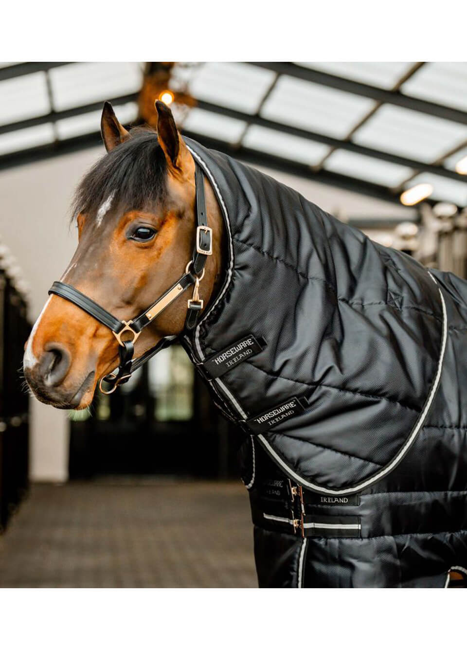 Horseware Easy-Layer Stable Hood 100g - Black/Silver