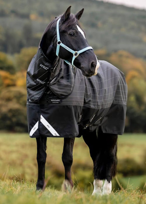 Amigo 1200D Fieldsafe Reflectech Plus Turnout Rug 100g - Black