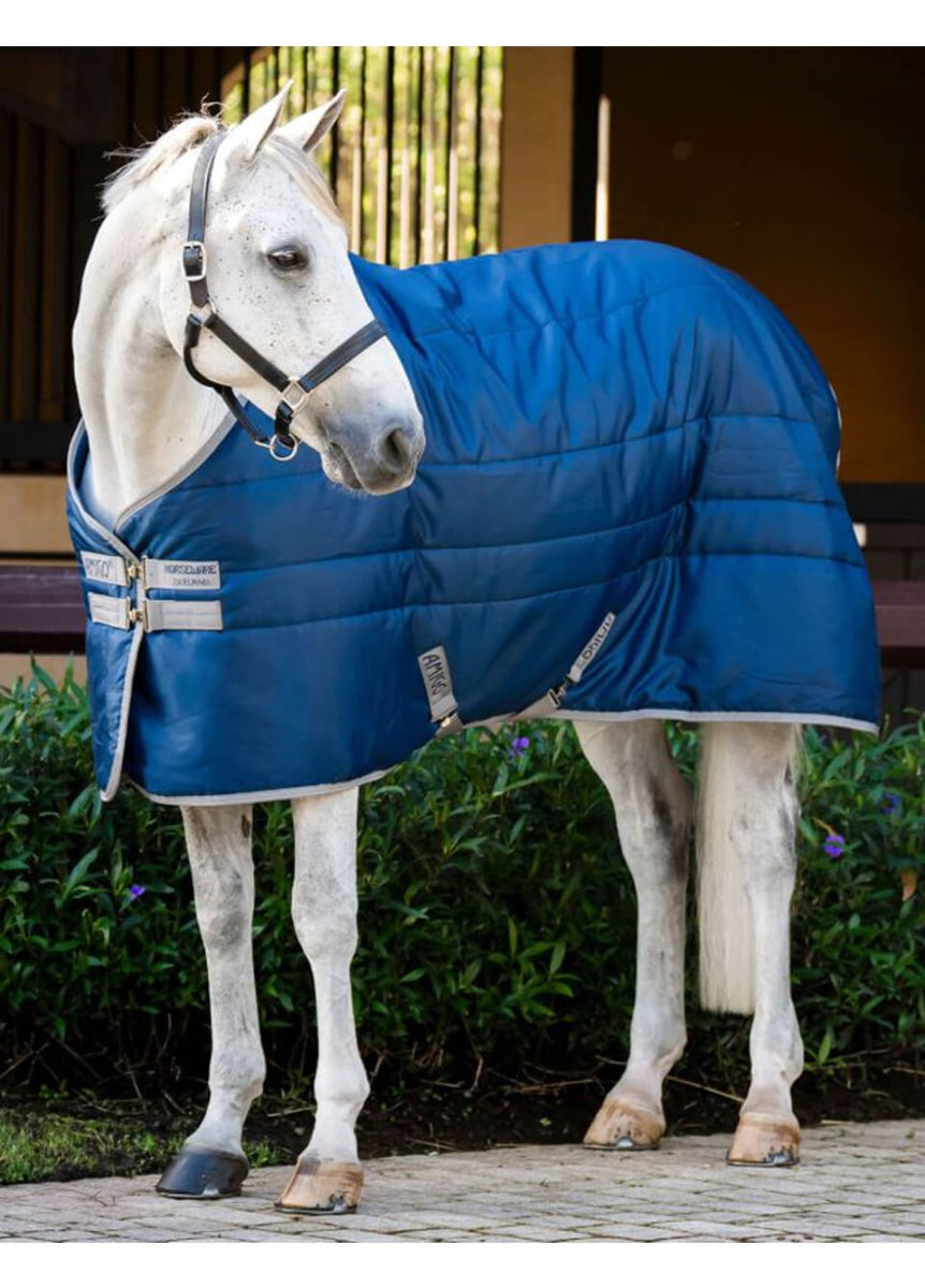 Amigo Ripstop Insulator Pony Stable Rug 100g - Navy/Titanium