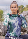 Horseware Technical Hooded Top - Green/Navy Tie Dye