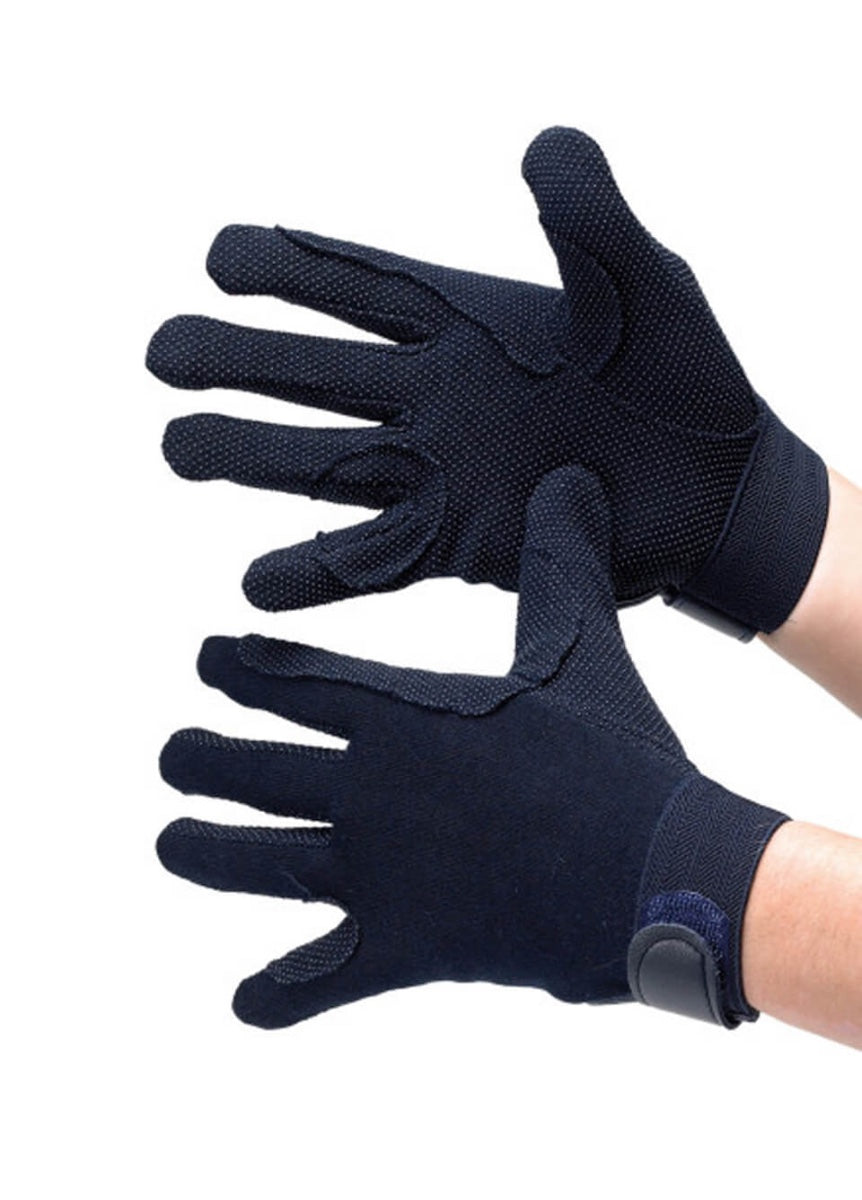Hy5 Cotton Pimple Gloves - Navy
