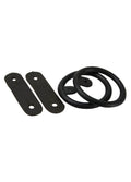 Hy Equestrian Peacock Rings & Leather Tabs - Dark Brown