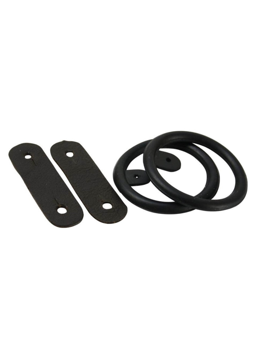 Hy Equestrian Peacock Rings & Leather Tabs - Dark Brown