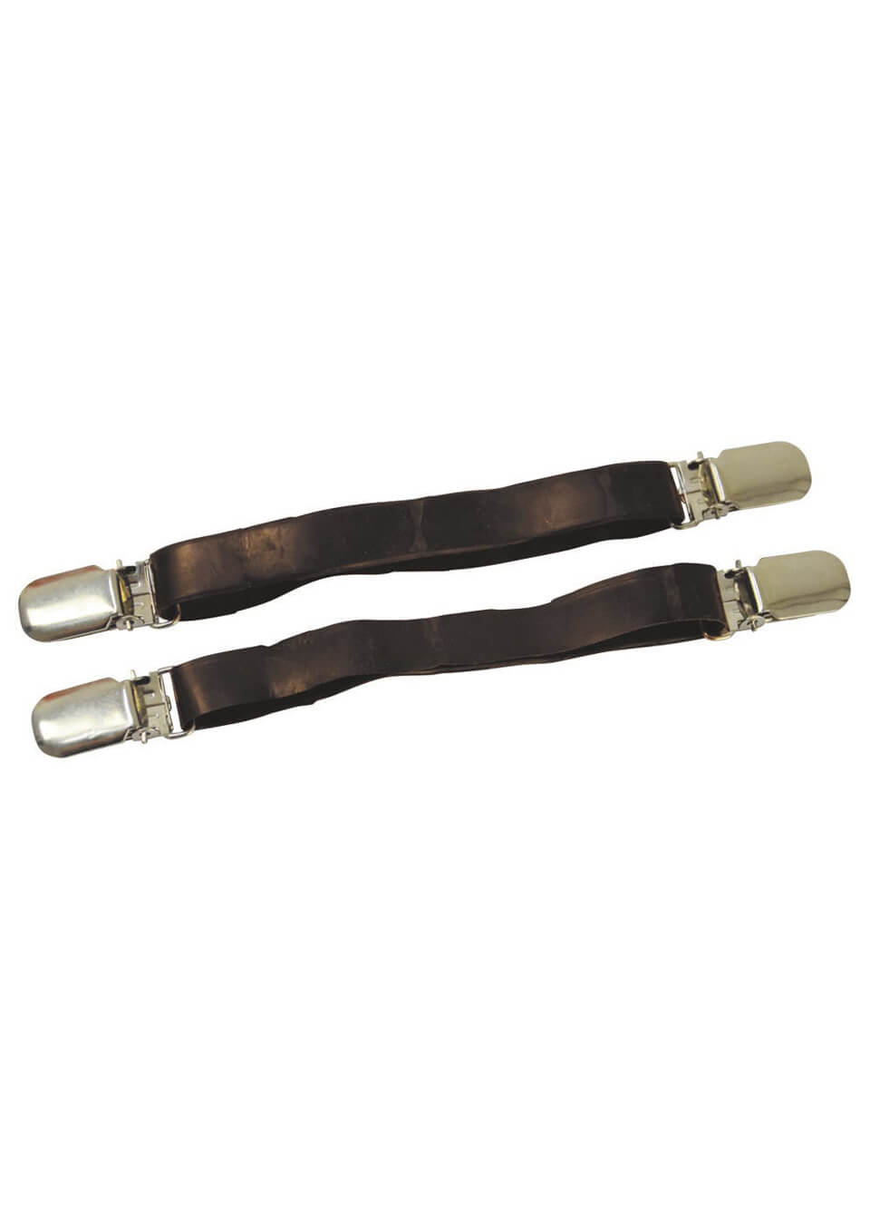 Hy Equestrian Rubber Jodhpur Clips - Brown