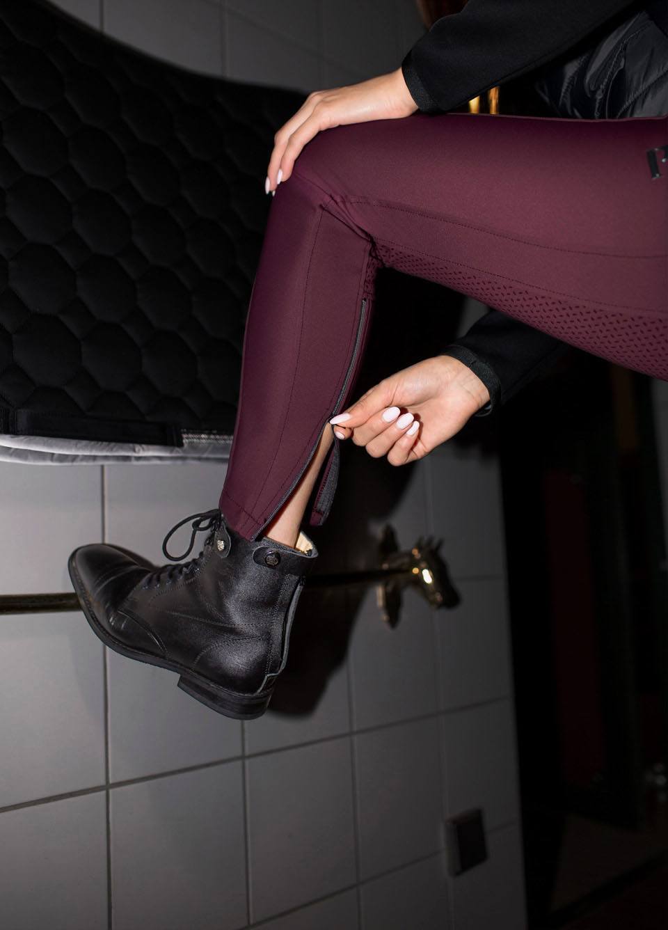 Pikeur Ladies Ine Grip Breeches - Bordeaux