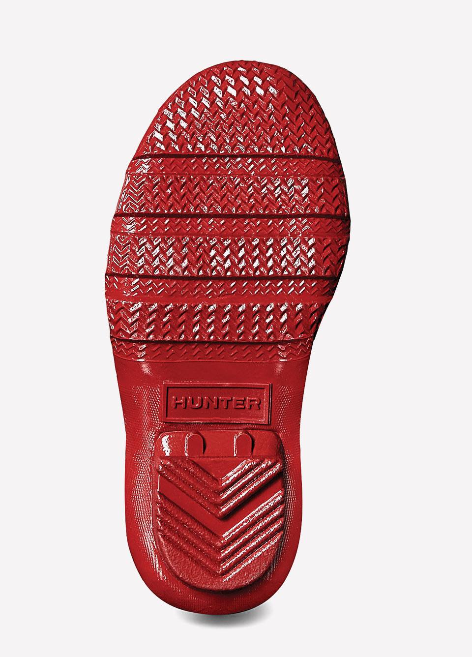 Childs Hunter Gloss Wellingtons - Military Red