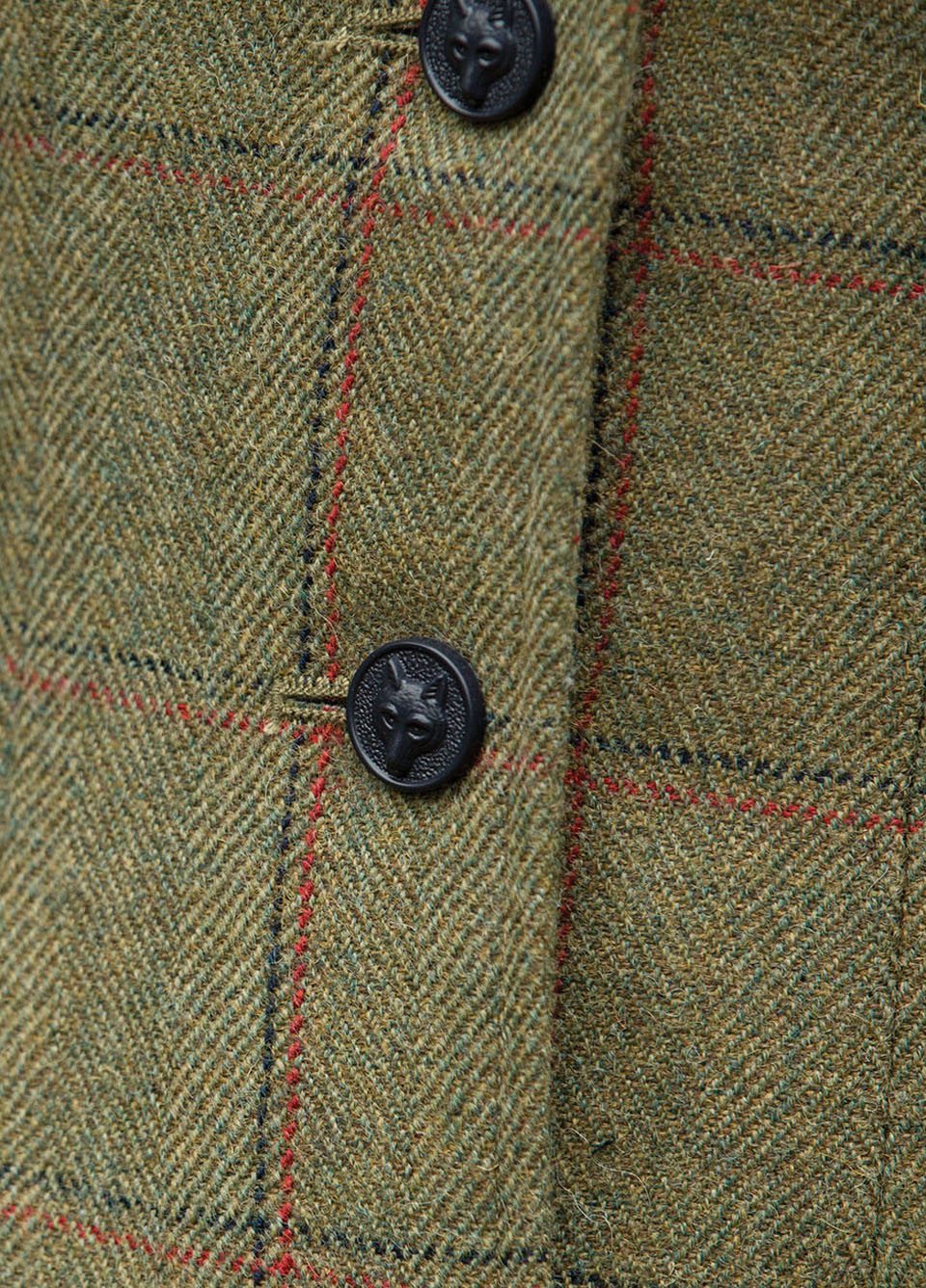 Equetech Ladies Launton Deluxe Tweed Riding Jacket - Green