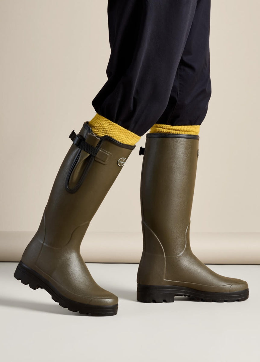 Le Chameau Men's Vierzonord Neoprene Lined Wellington Boots - Vert Chameau/Black