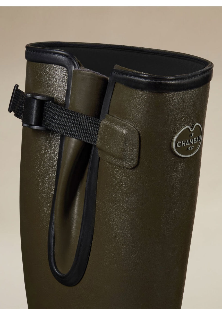 Le Chameau Men's Vierzonord Neoprene Lined Wellington Boots - Vert Chameau/Black