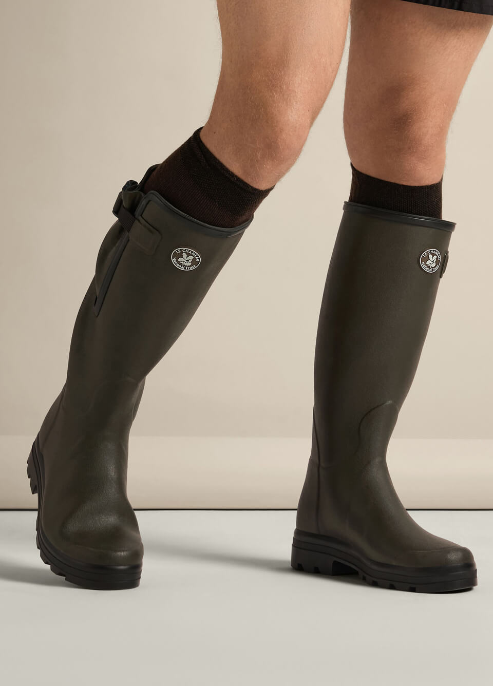 Le Chameau Men's National Trust Vierzon Wellington Boots - Vert Chene