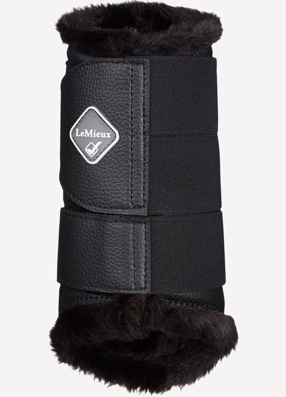 LeMieux Fleece Lined Brushing Boots - Black