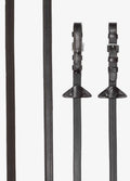 LeMieux Rubber 1/2 Lined Reins - Brown/Silver