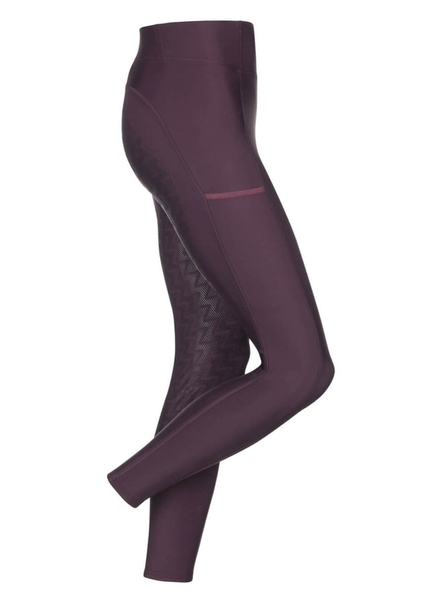 LeMieux Activewear Summer Pull On Breeches - Aubergine