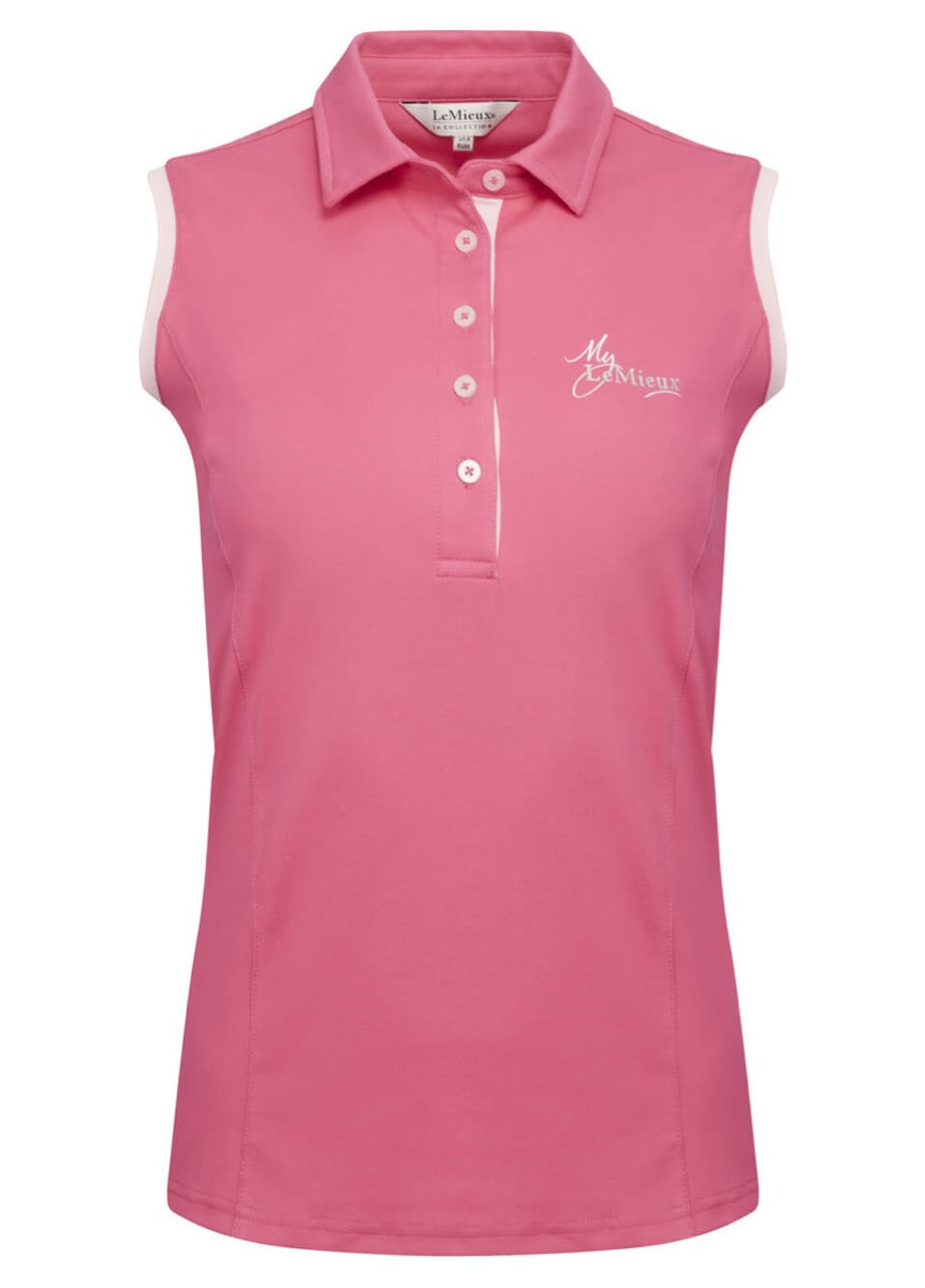 LeMieux Sleeveless Polo Shirt - Watermelon