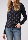 PS of Sweden Linnea Knit Sweater - Navy