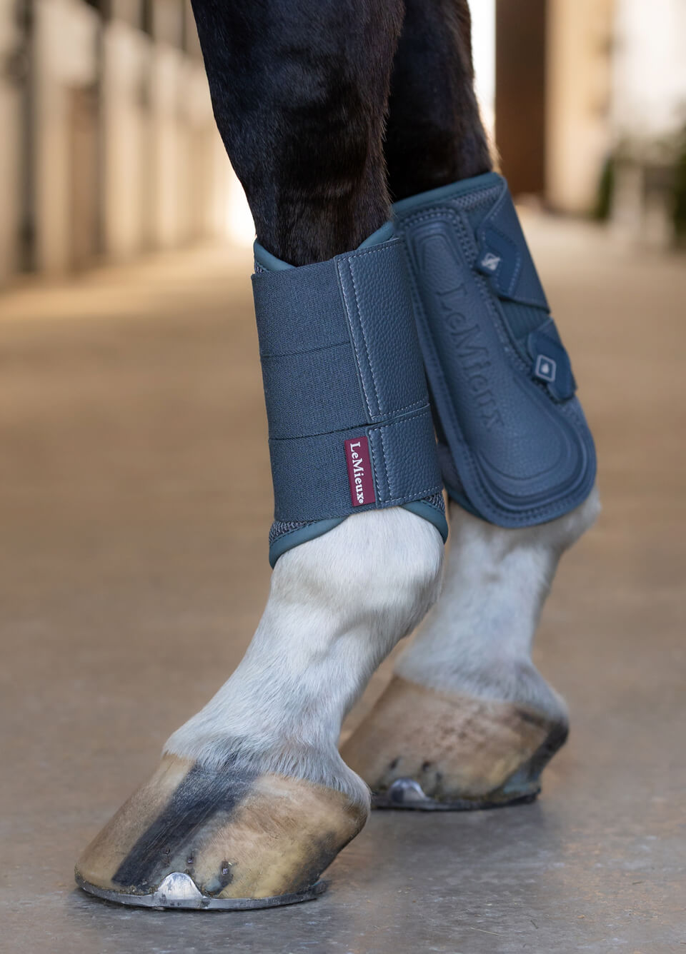 LeMieux Arika Mesh Brushing Boots - Petrol