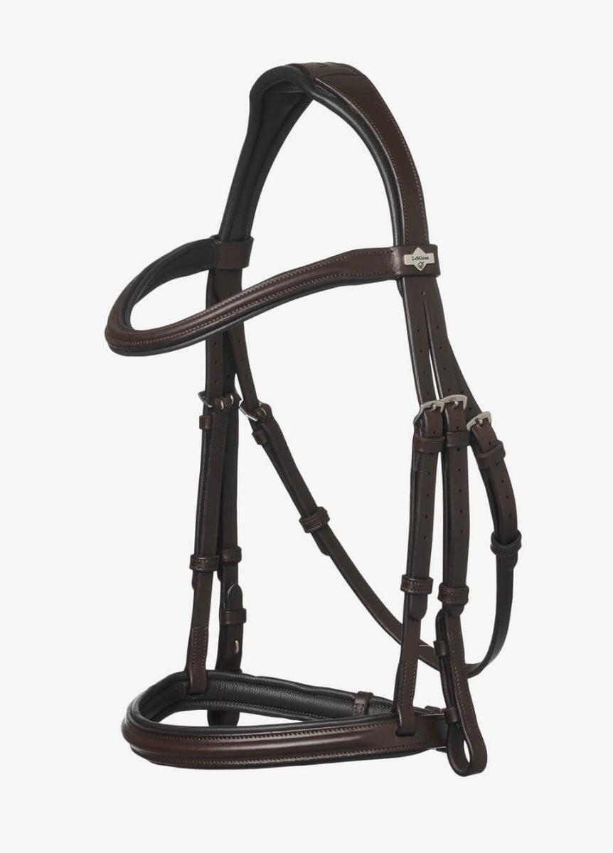 LeMieux Arika Cavesson Bridle - Brown/Silver