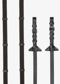 LeMieux Rubber Grip Continental Reins - Brown/Silver