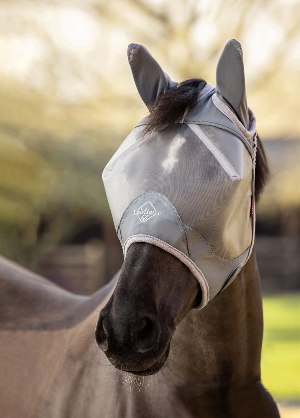LeMieux ArmourShield Pro Half Fly Mask - Grey