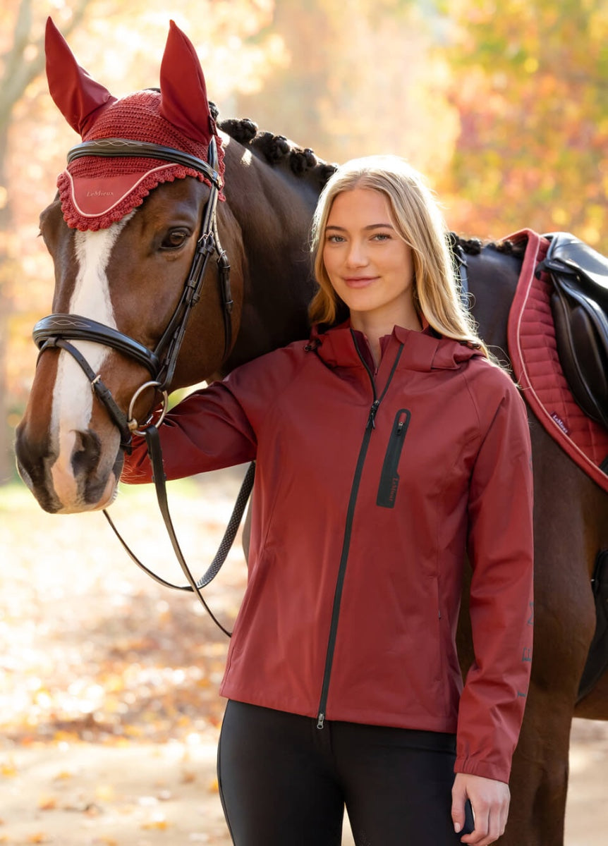 LeMieux Athena Waterproof Lightweight Jacket - Russet