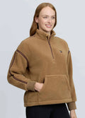 LeMieux Avery Teddy Quarter Zip Fleece - Caramel