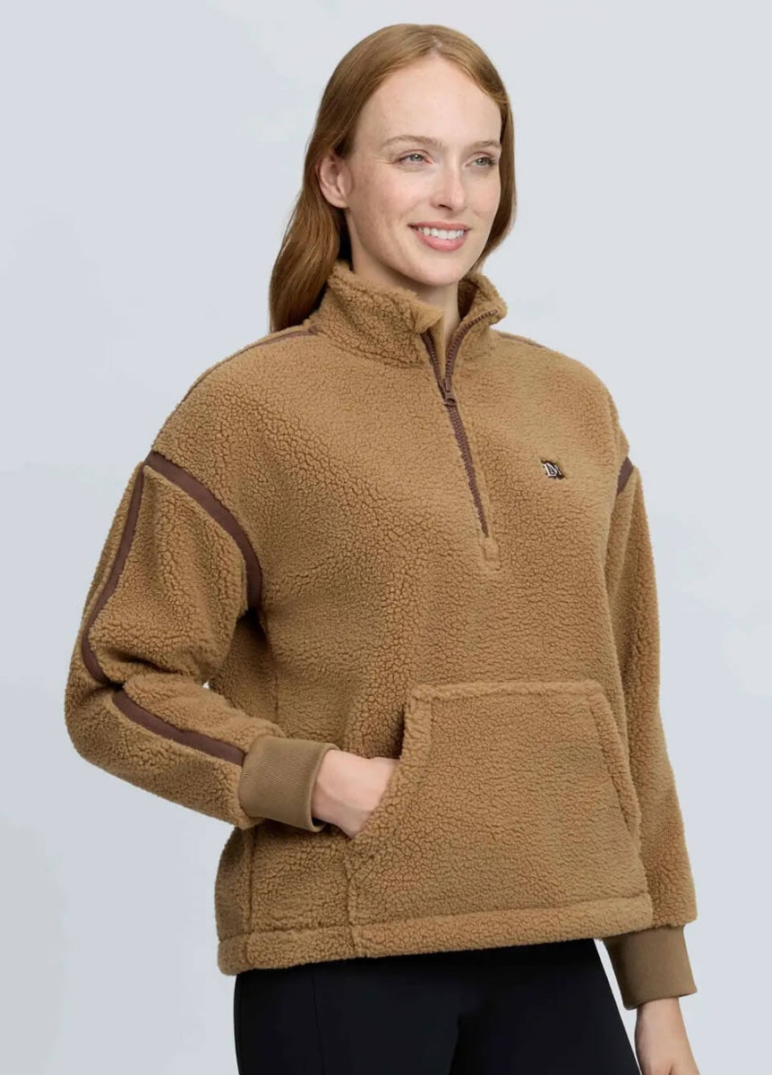 LeMieux Avery Teddy Quarter Zip Fleece - Caramel