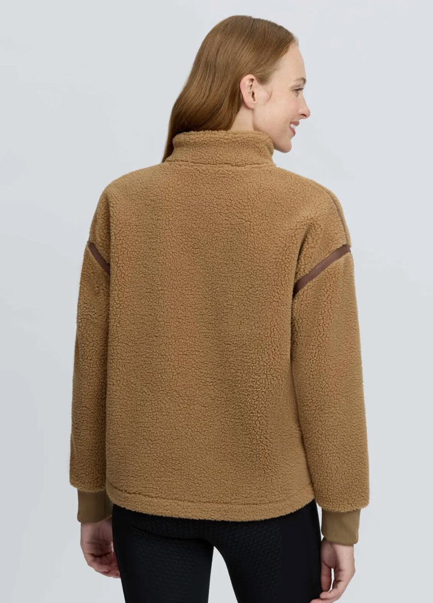 LeMieux Avery Teddy Quarter Zip Fleece - Caramel