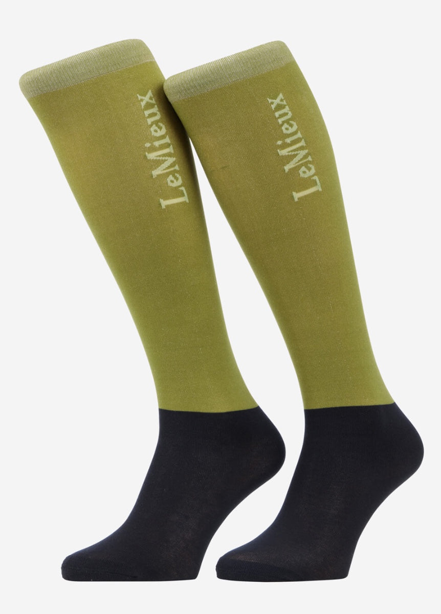 LeMieux Competition Socks 2 Pack - Gooseberry
