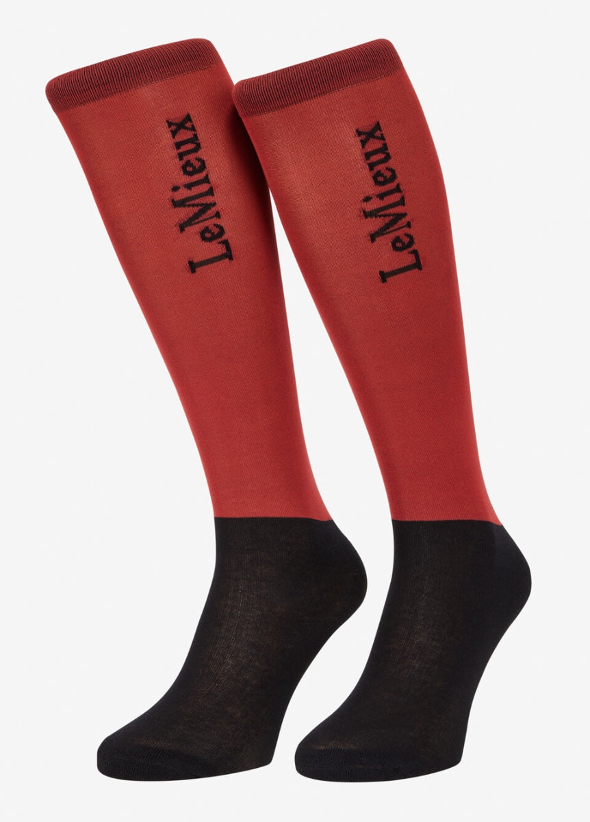 LeMieux Competition Socks 2 Pack - Russet