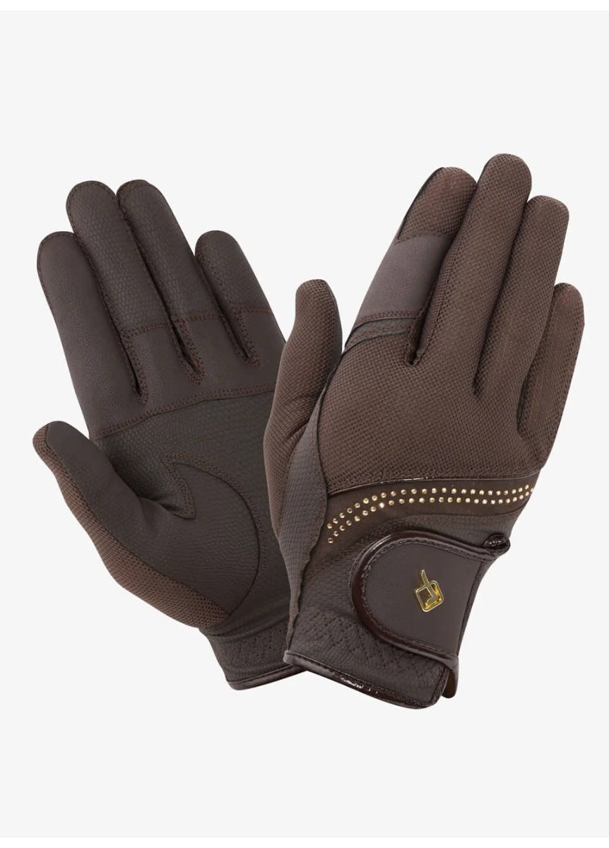 LeMieux Crystal Gloves - Espresso