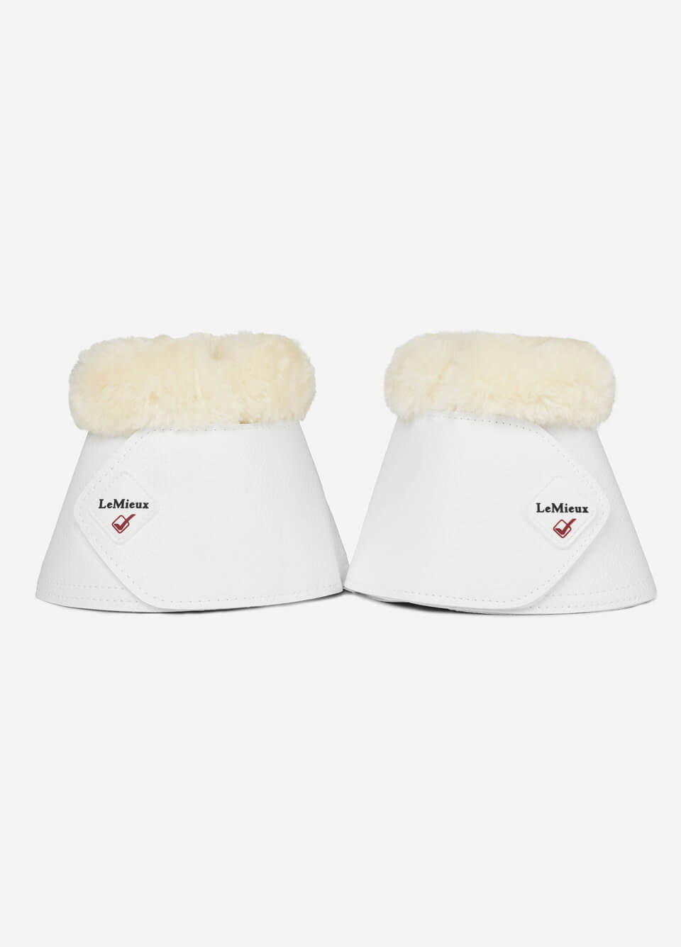 LeMieux Fleece Wrap Around Over Reach Boots - White