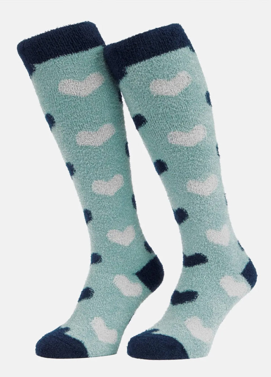LeMieux Heart Fluffies Socks - Aloe