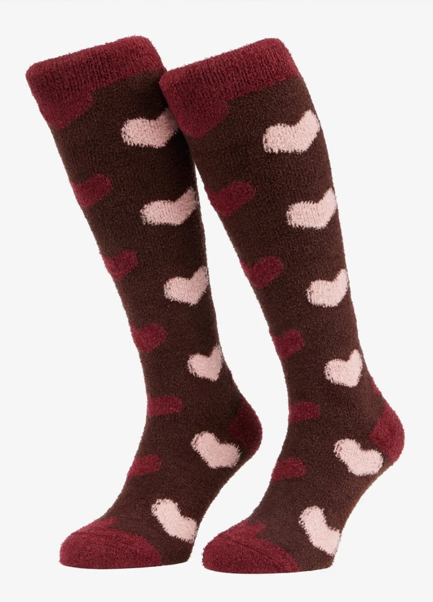 LeMieux Heart Fluffies Socks - Bramble