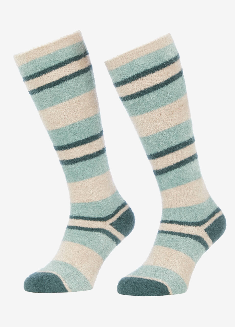 LeMieux Sabrina Stripe Fluffies Socks - Petrol