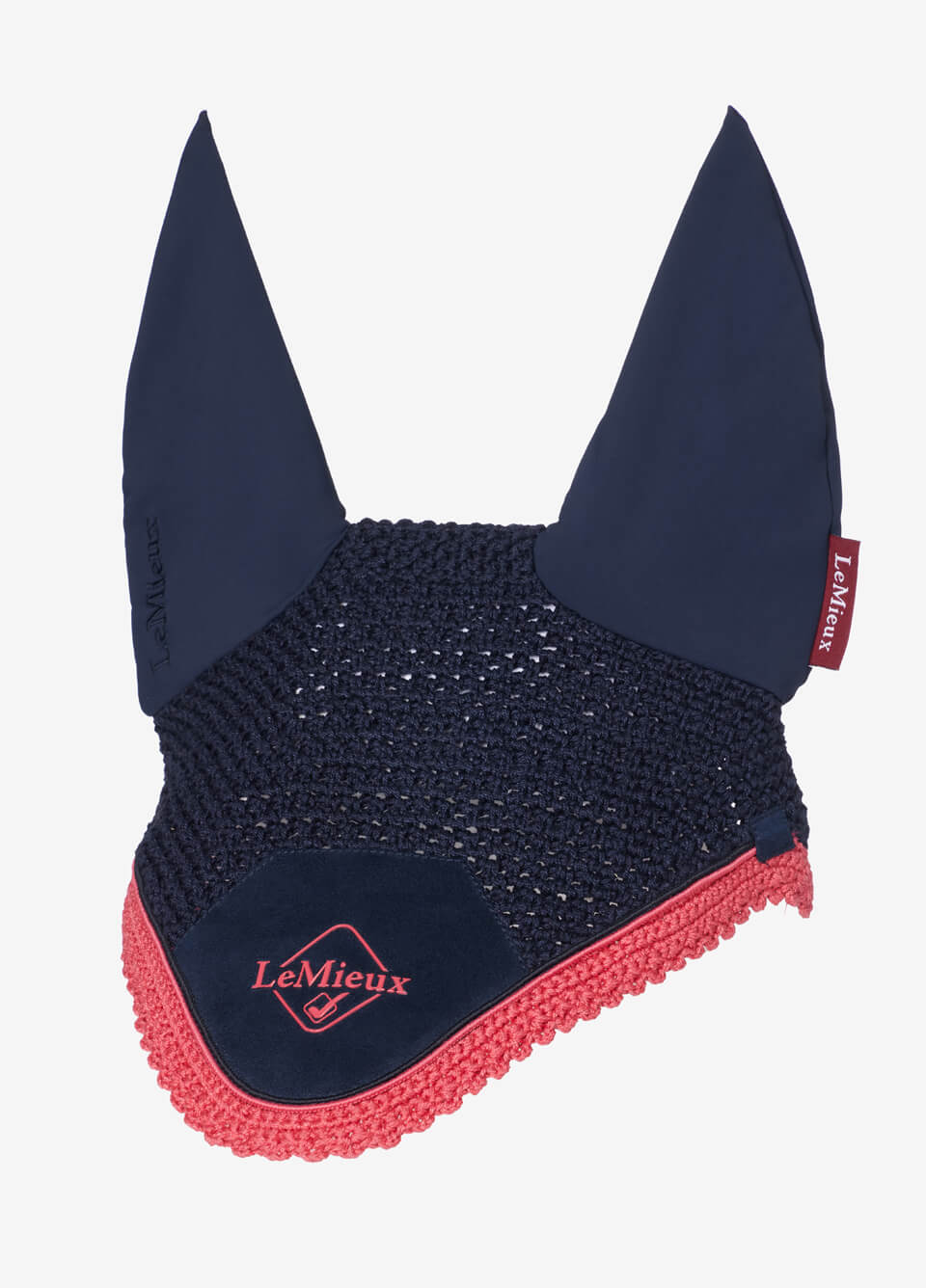 LeMieux Classic Fly Hood - Navy/Cranberry