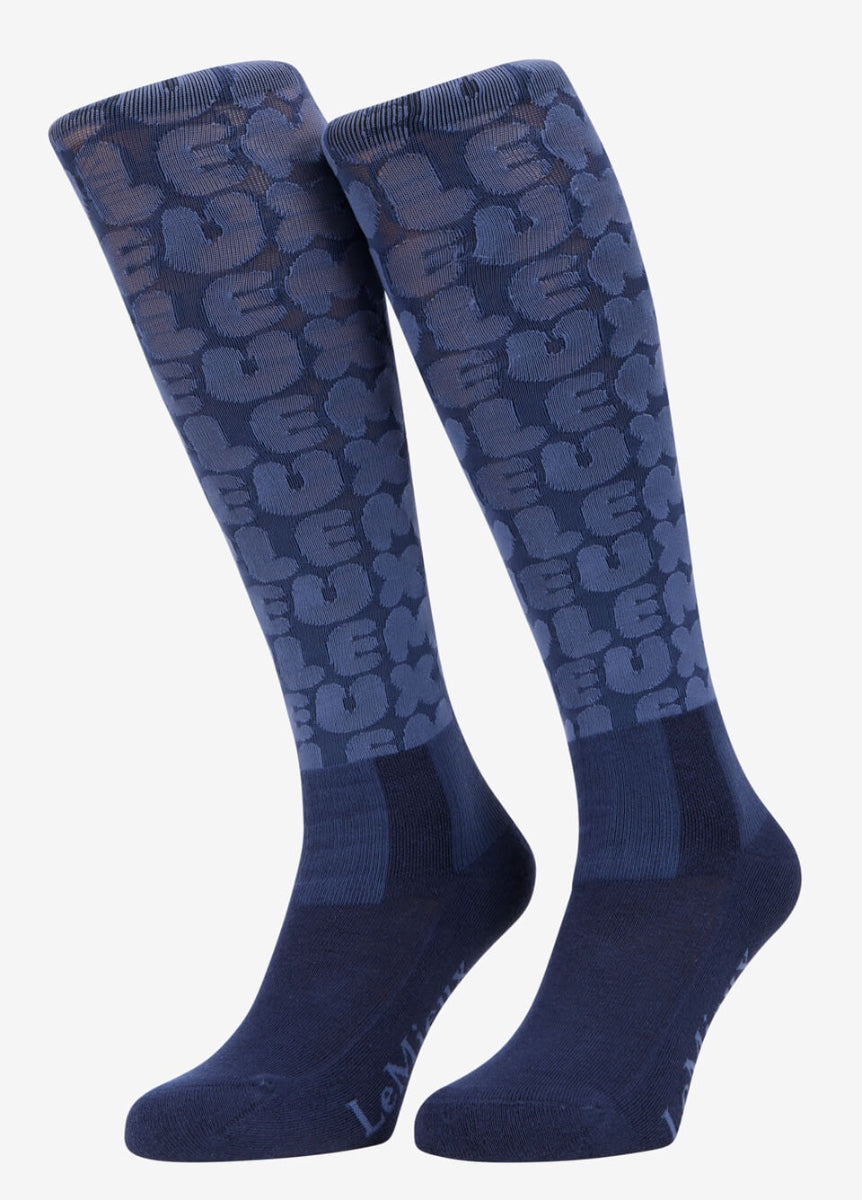 LeMieux Footsie Socks Bubble Font - Shadow