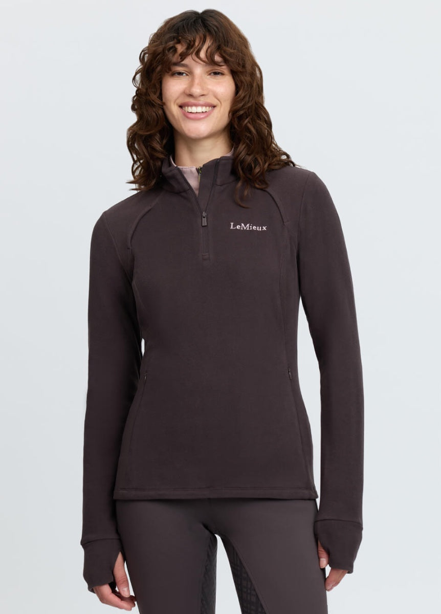 LeMieux Frances Quarter Zip Fleece - Cocoa